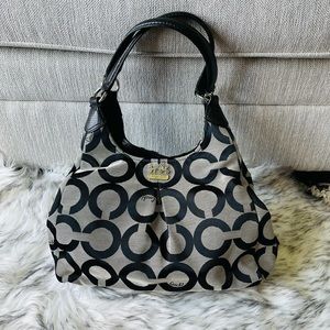 Coach Madison Op Art Sateen Shoulder Bag